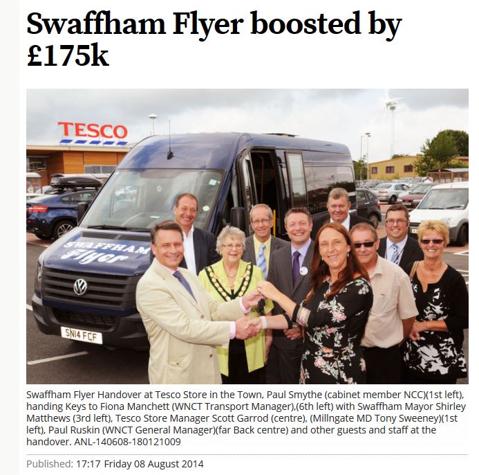 11 Aug 2014 - The Swaffham Flyer service